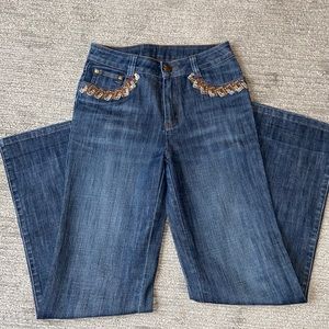 Y2K Bejeweled Midrise Flare Jeans